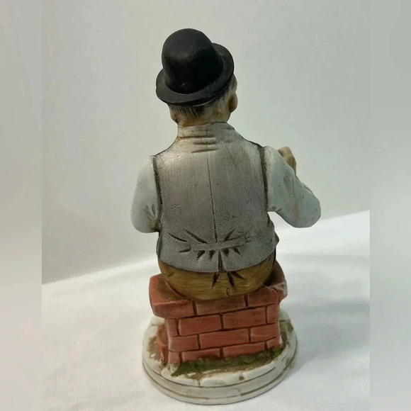 Vintage Old  Man with Music Box Bisque Figurine - Picture 10 of 10